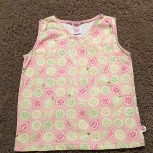 Vintage Gymboree Lemony Fresh pink print top Size 8